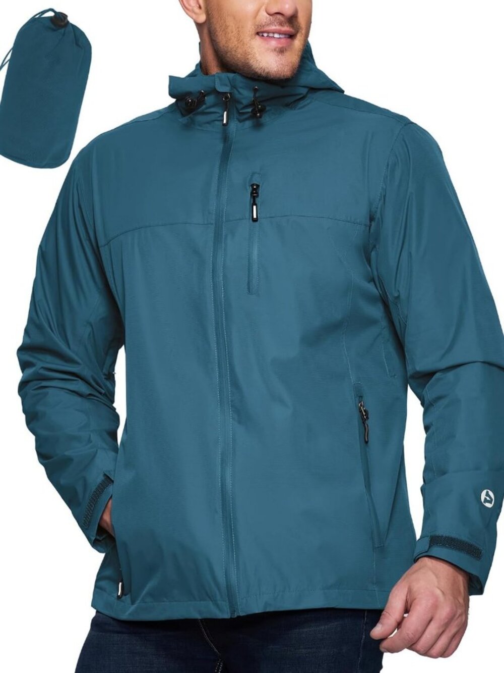 Lightweight Waterproof Packable Rain Jacket for Men - Outdoor Adventure